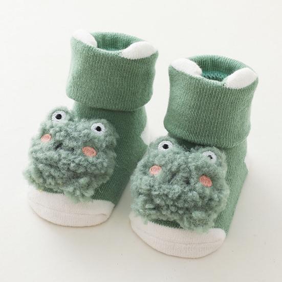 1 Paar elastische, dickere Babysocken aus Baumwolle, schöne, gut gewebte Kleinkindsocken für zu Hause
