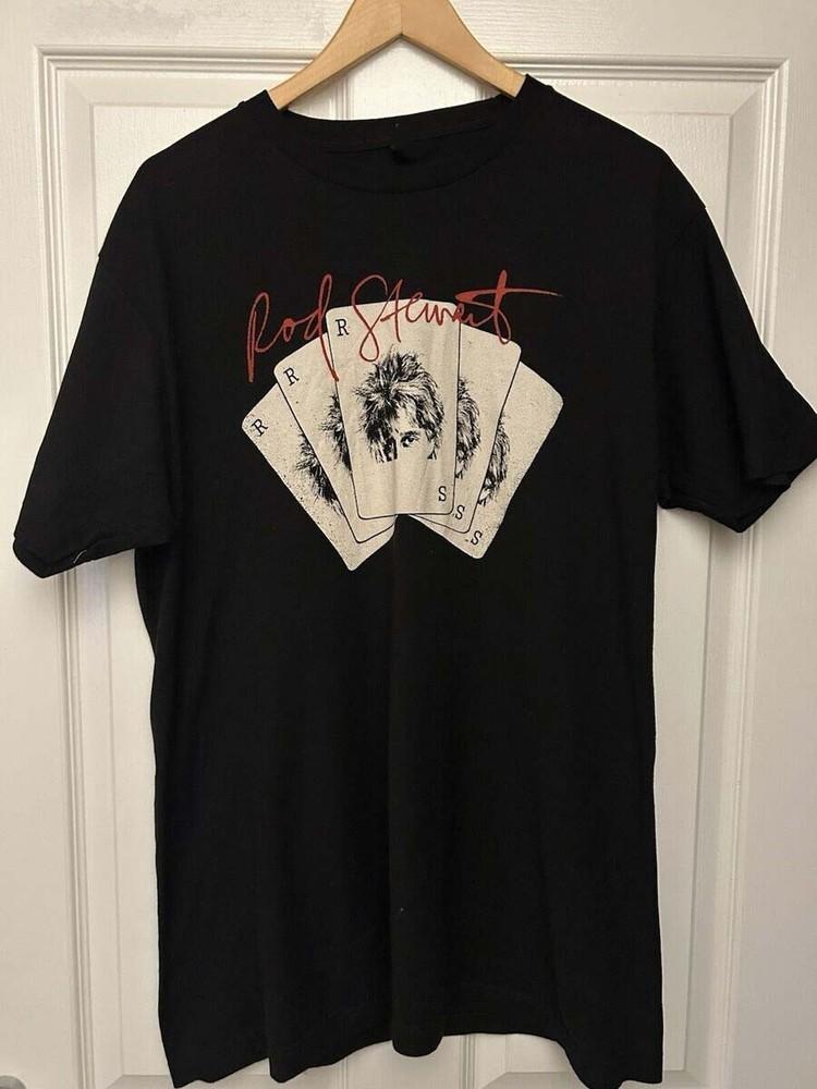 Rod Stewart Black Cotton Full Size Shirt Gift For Fan Unisex T-Shirt S