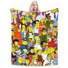 Bart S-Simpsons Character Blanket Girl  Flannel Throw Blanket For Chair Sofa Bed Super Soft Design Quality Bedspread Gift