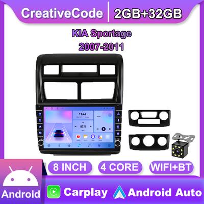 Android Auto Radio Für KIA Sportage 2007-2011 Mit Taste Knopf Auto Multimedia-Player GPS Navigation WIFI 2Din stereo Carplay 2 + 32GB
