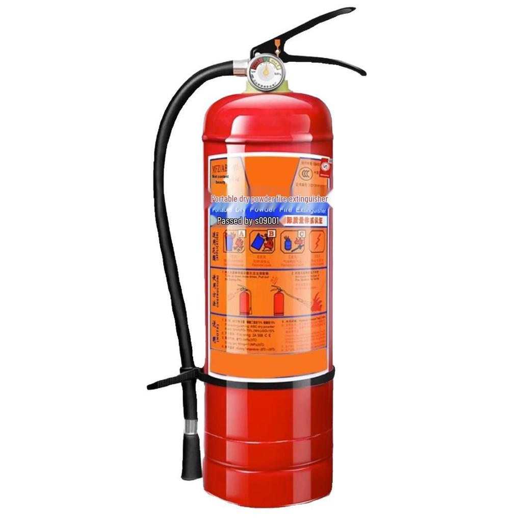 Gaśnica proszkowa 4 kg - Przenośna do sklepu, punktu sprzedaży i użytku domowego (Dostępne w wadze 1/2/3/4/5/8 kg)
