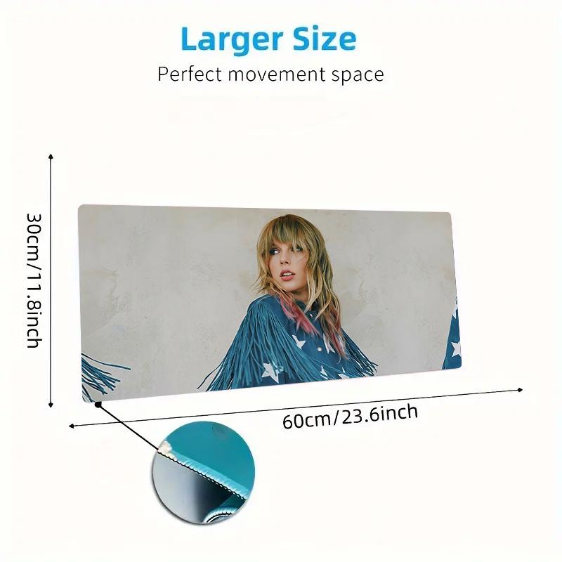 Taylor Swift Mousepad in Pizzo Monocolore Grande Cuscino per Tavolo da Gioco Antiscivolo per Laptop Tablet Mousepad Grande Tappetino XXL Tappetino per Mini PC con Bordo Bloccato
