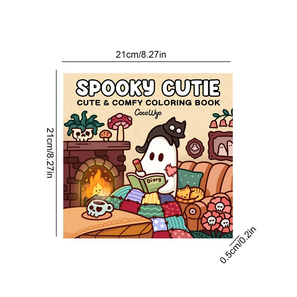 Halloween Coloring Book For Kids Foil Paper Coloring Book Children Art Craft Book Featuring Cute Scary Creatures Art Supplies