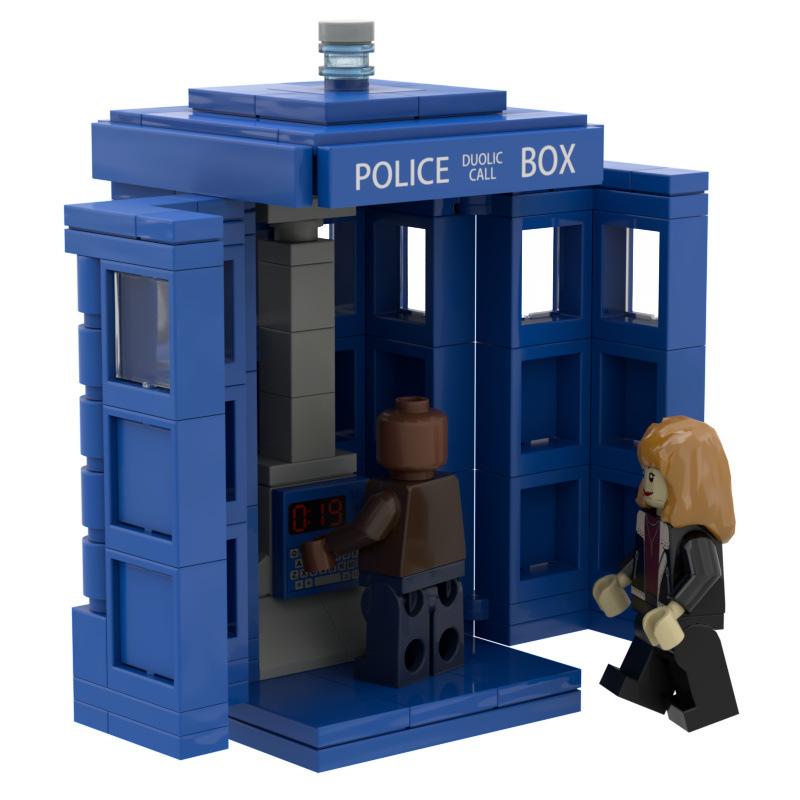 Doctor Who Time Machine Tardis Dolls Assembled Building Block Toy Figure Ornament