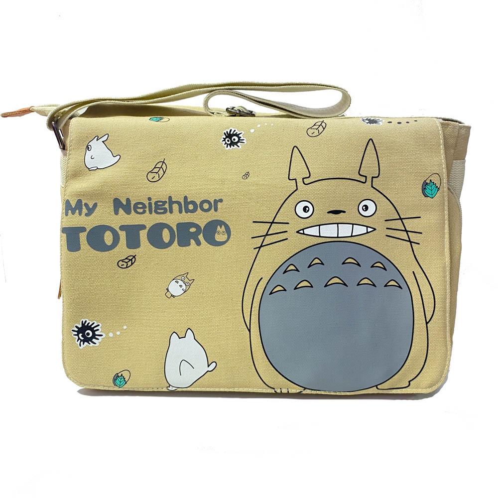 Hayao Miyazaki cartoon chinchilla cos animation peripheral shoulder bag two-dimensional male and female students canvas schoolbag messenger bag