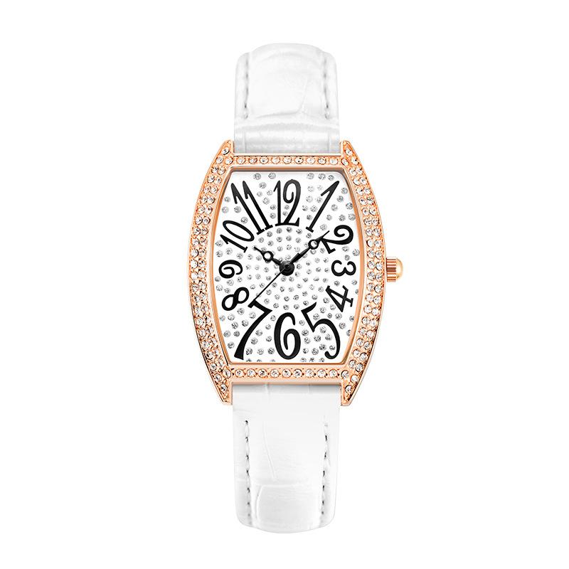 

Ladies Watch Women S Retro Elegant Diamond Barrel Dial Watch Women S Quartz Watch 9856