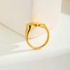 Women's Chunky Oval Opening Ring,Unique Stainless Steel Punk Rings,Trendy Jewelry Gift To Girls