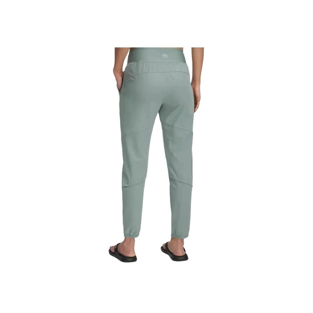 Under Armour Comfortable Mid-Rise Woven Sports Pants Women bottoms Blue-Green 1383557-348