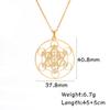 LIKGREAT Angel Seal Archangel Metatron Cube Double Layer Necklace Stainless Steel Sacred Geometry Pendant Amulet Jewelry Gift
