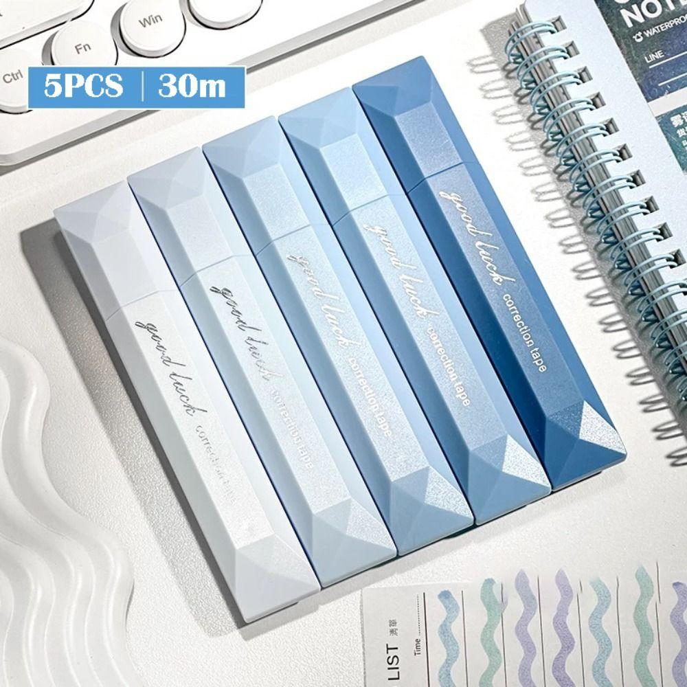 5pcs/Set Gradient Color Coating Tape 30m Student Alteration Tape Correction Band  School Supplies