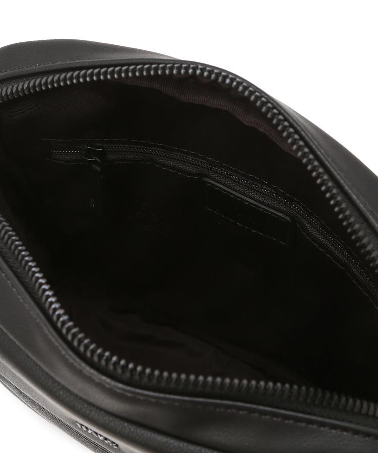 Daks Men'S Accessories Black Logo Embellished Leather Crossbody Bag Dbba6F003Bk