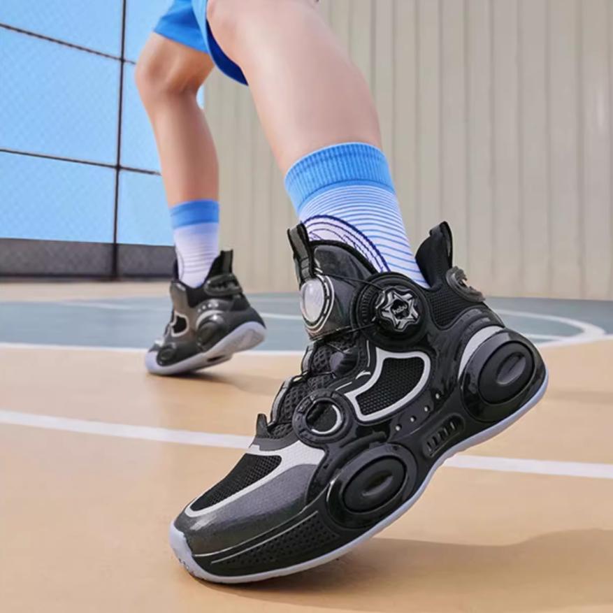 Anta Kids Shaped 3.0 Shock Absorption Low Top Basketball Shoes Kids Basketball Shoes Black 312421120-5