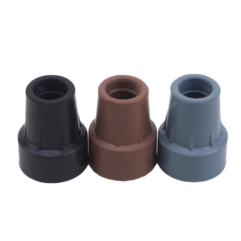 1Pc Rubber Walking Hiking Stick Metal Ferrule Bottom End Cover Cane Crutch Pad Rubber Heavy Duty