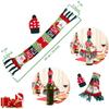 Christmas Wine Bottle Cover Mini Xmas Hat Santa Scarf Cute Wine Bottle Scarf Hat Decors for Christmas Party Table Decorations