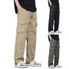 Herren Sommer Multi-Pocket Cargohosen Outdoor Strapazierfähig Gerade Beine Arbeits Hosen Leichtes Atmungsaktives Gewebe Utility Hosen