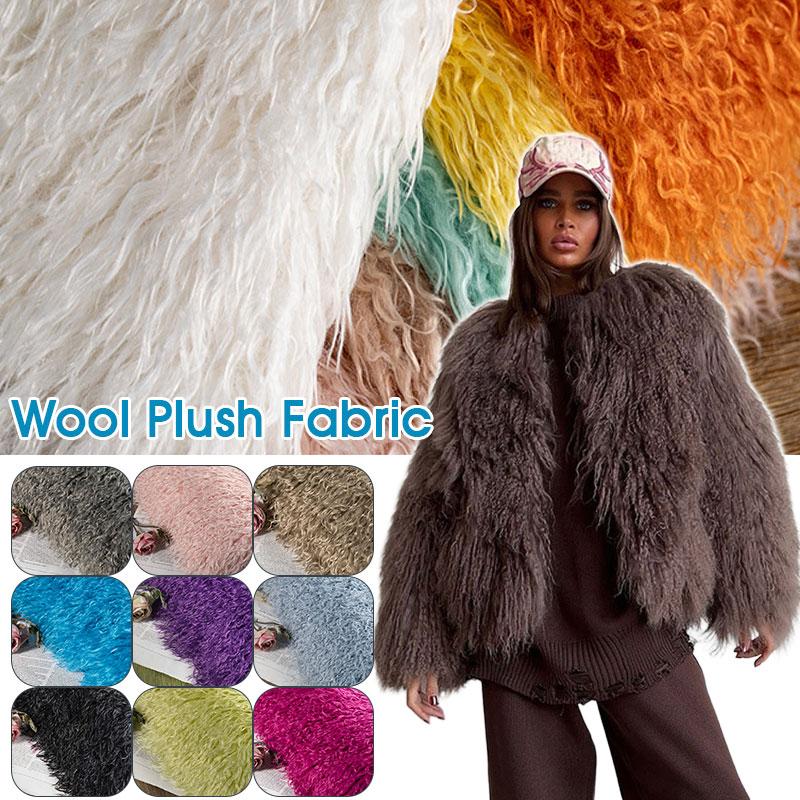 6cm High-End Plüsch Imitation Schaffell Fellstoff Lockiges Lammwoll Fleece Stoff DIY Kleidung Puppenmantel Auslage Thekenmatten