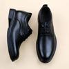 Fashion High End Brand Office Business Dress Shoes Men's Inner Height Shoes Thick Soled Simple Black Men's Genuine Leather Casual Shoes