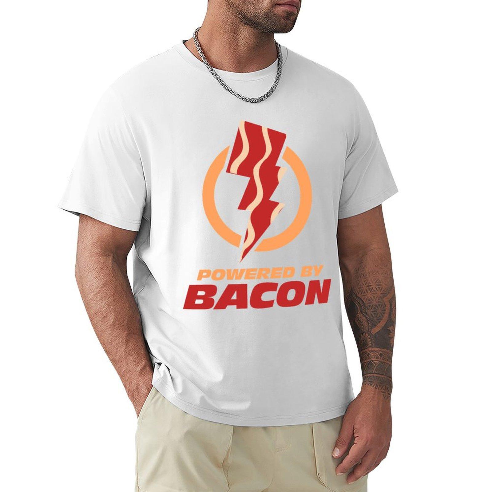 Powered By Bacon Tshirt Plus Size Short Sleeve Tshirt S