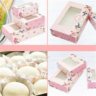Pin Rose 50 Stück süße schöne Cupcake-Boxen für Hochzeiten, Partys, Cupcakes, mit Fenster
