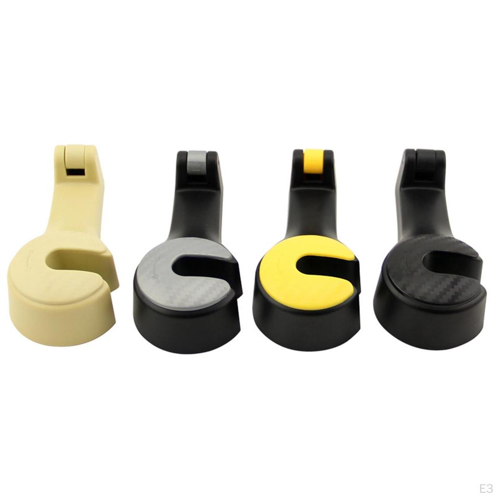 2 in 1 Car Headrest Hidden Hook Gadget Phone Holder Bracket, Interior Accessories Foldble Storage
