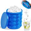 Silikon-Eiskübel mit Form, Großer runder DIY-Eisbereiter für Cocktails, Whiskey und Heimbar-Zubehör