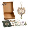 Creative Art Project for Students 12 Zodiac Beaded Ornament DIY Kit Constellation Pendant Making Craft Set Jewelry Assembly Lovers Keychain