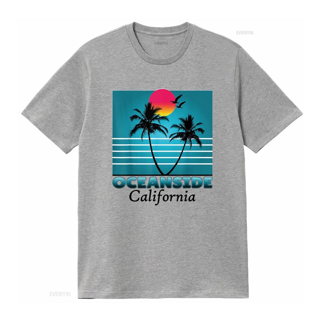 Oceanside Kalifornien CA Sommer Souvenirs T-Shirt vintage Gewaschen Stilvolle Designerbekleidung Dehnbar homme Leicht Vielseitig