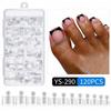 120 Pcs/box Square Shape Press On Toenails Frosted Half Cover Toenail False Toenail Tips  Nail Art