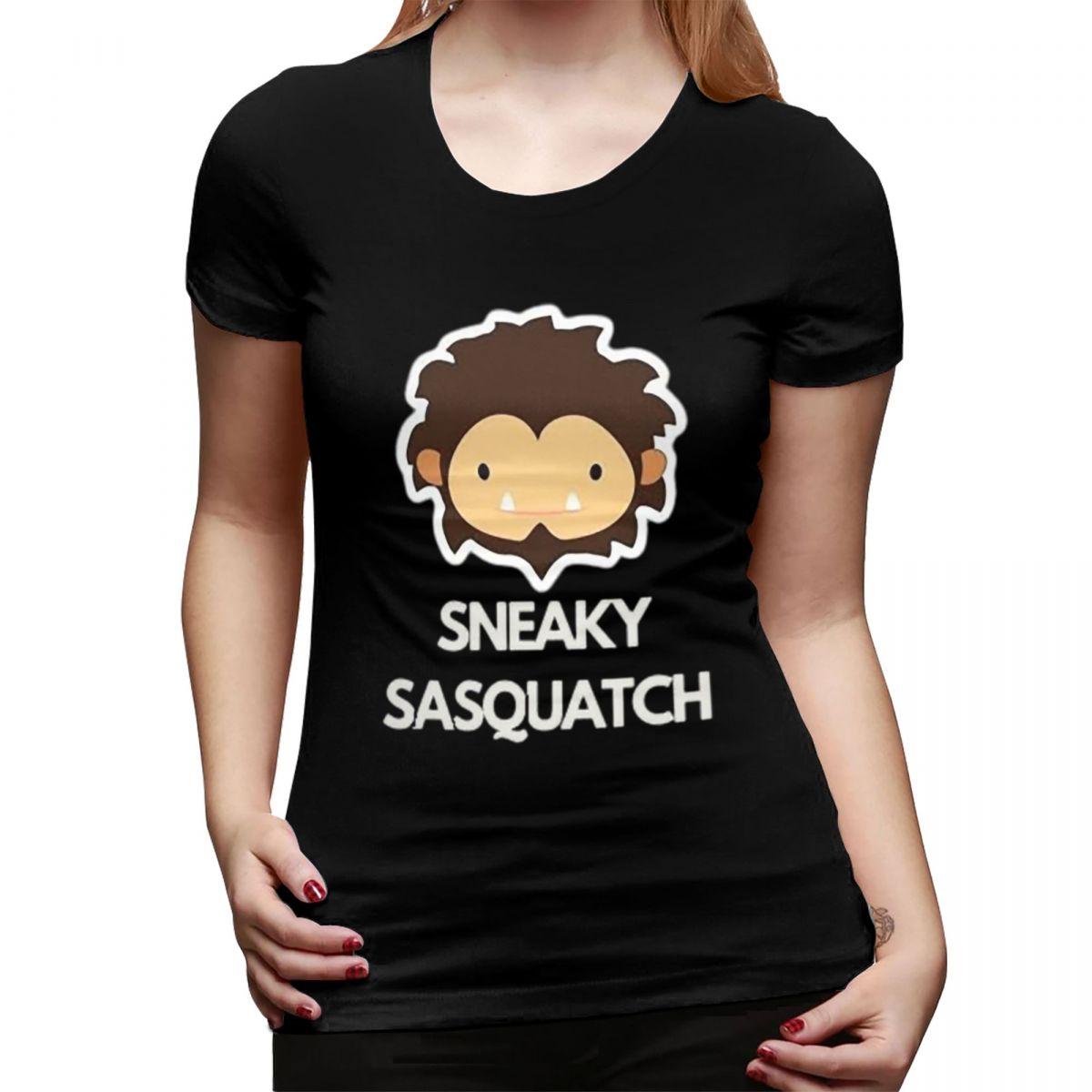 

Sneaky Sasquatch TShirt for Women ONeck Streetwear T Shirts Womens Short Sleeve Summer Clothes Tops 4XL