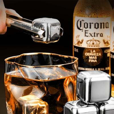 Hot! Reusable Ice Cubes Rust-proof Ice Tartar Ice Grains Stainless Steel Whiskey Chilling Stones Quick
