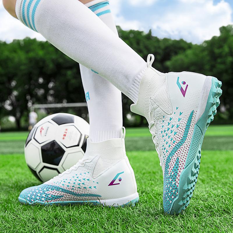Unisex Large-size Football Shoes  Nail Anti-slip/ Wear-resistant TPR Artificial Corthop Outdoor Children's Football Shoes