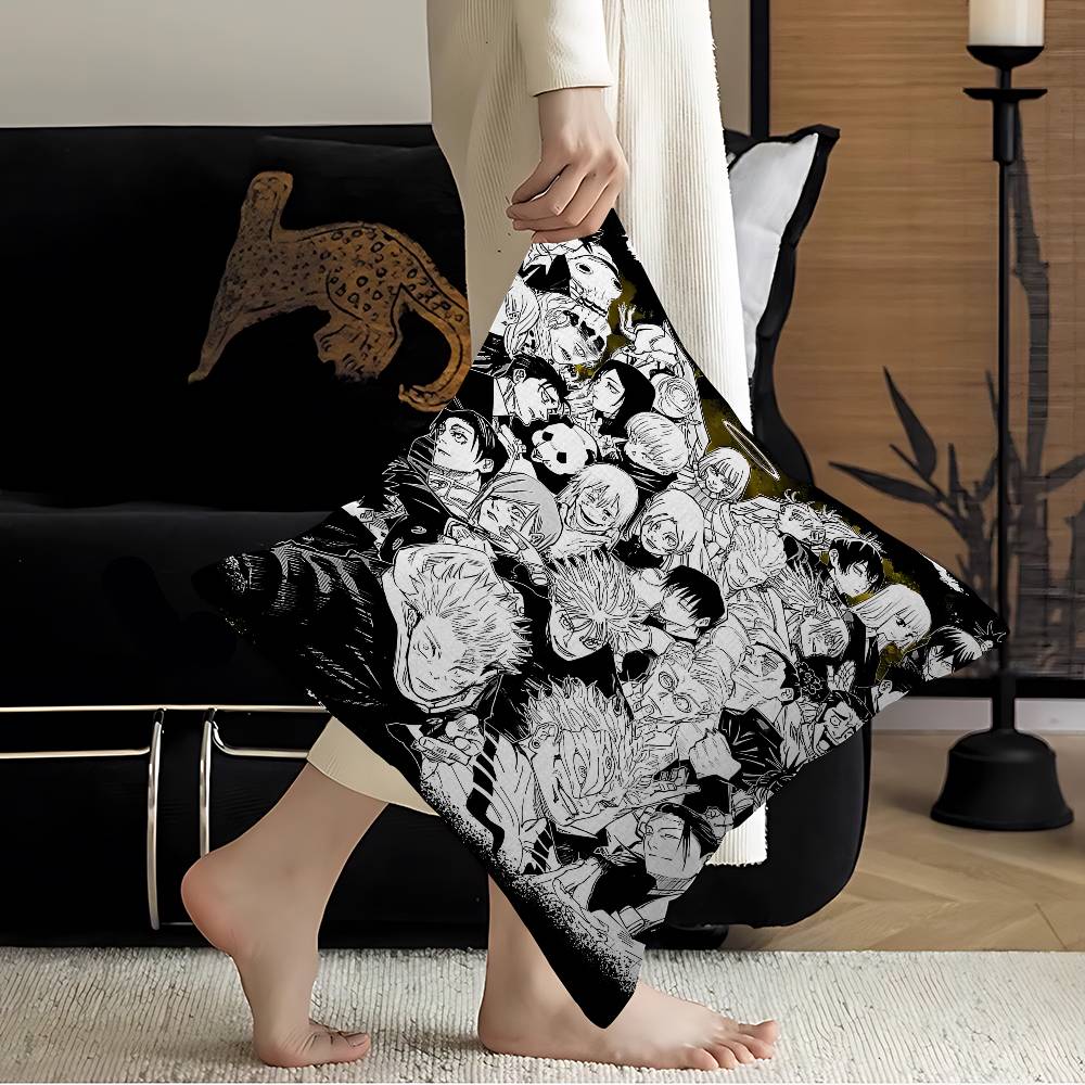 Yuji Itadori And Ryomen Sukuna Classic Movie Maple Design Cushion Cover Happy Autumn Harvest Decor Holiday Decorati Pillow Cover