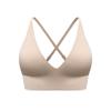 Women Cross Back Thin Strap Shockproof Sports Yoga Bra For Gym Fitness Training