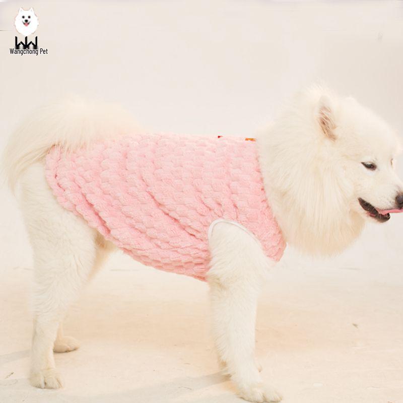 Dicke Warme Weste für Hunde und Katzen - Herbst-/Winter-Pyjama für kleine, mittelgroße und große Rassen wie Golden Retriever, Samojeden und Teddyhunde