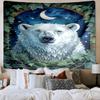 Autumnal Bear Family Scene Tapestry Room Decoration Wall Hanging for Living Room Bedroom, dormitory, Birthday and Christmas gifts