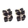 Hot Elegant Women Gardenia Flower Rhinestone Ear Stud Earrings Jewelry Gifts