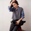 Women's Vintage V-neck Cashmere Sweater Vest: Short Loose Knit for Autumn & Winter Fashion