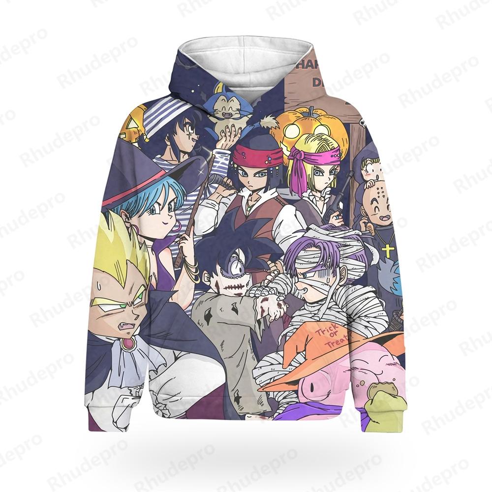 Boy Clothes Men Goku Harajuku Style Vegeta High Street Dragon Ball Couple Outfit Gym Hoodie Man Long Sleeve Tee Tops 2025