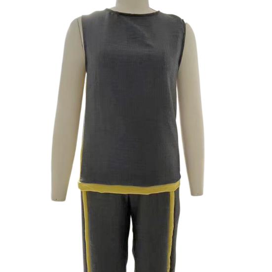 Women's 2 Piece Lounge Sets Sleeveless Crew Neck Top And Wide Leg Pants Outfit Summer Travel Vacatio Matching Sets