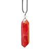 Hexagon Natural Stone Necklace With Crystal Bullet Pendant For Wear Fashion