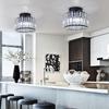 German Warehouse Low MOQ Modern Iron Fixtures Round Crystal Chandeliers Ceiling Lights  for Home Office