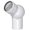 Codo de Alcantarilla Blanco 32 Mm, Bola de Ajuste de Ángulo