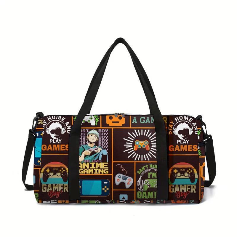 Sac de voyage grande capacité en forme de baril pour manette de jeu novelty de luxe, Sac bandoulière, Sacs de sport d'extérieur, Sac de sport pour la salle de sport et le yoga