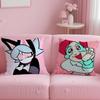 Beliebte Cartoon-Kissenhülle PSYCHO CUTIES – Weich & Leicht zu waschen – Vielseitig für Sofa, Bett, Reise und Büro