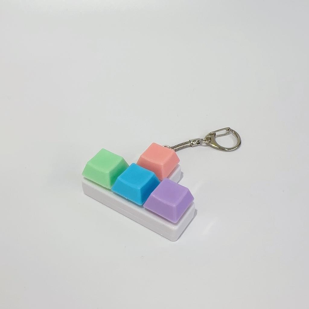 KeychainToy Press Stress Relief Fidget Button Key Caps Key Ring Keyboard Keychain Toys Finger Party Gift