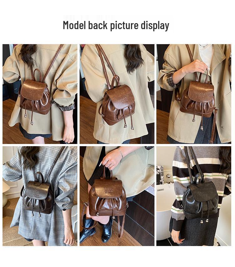 2025 Damen Retro Rucksack in Unifarbe - Vielseitiges, Exquisites Reiseaccessoire für Herbst und Winter