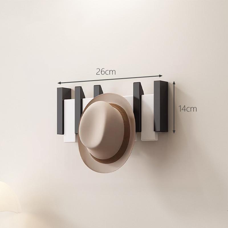 

Black Walnut Coat Rack Wall Mounted Piano Keys Shape Solid Wood Clothes Hooks Hallway Entrance Door Hanger Home Decor Furniture