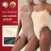 Body Europeu e Americano de Renda com Ligas – Sexy, Respirável, Roupa Esportiva Nude Amiga da Pele