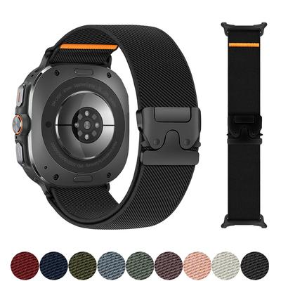 Fallschirm-Nylon-Armband für Samsung Galaxy Watch 7 Ultra 47mm Smartwatch magnetisches Armband Riemen Galaxy Watch 2025 Ultra Armband