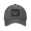 Anubis Ägyptischer Gott Sepia Baseballkappen Denim Stoff Hüte Verstellbare Kappe Hip Hop Baseball Cowboyhut für Unisex